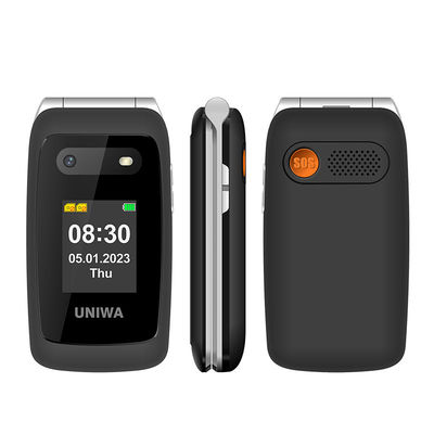 İyi bir fiyat. UNIWA V202T Siyah Yaşlı Kişi Akıllı Telefon 1450mAh SOS Düğmesi Yüksek Güç çevrimiçi
