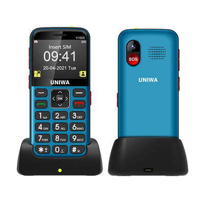 Kolay Çalışma Yaşlı Mobil Telefonlar UNIWA V1000 2.31 inç ekranlı uzun ömürlü SOS özelliği