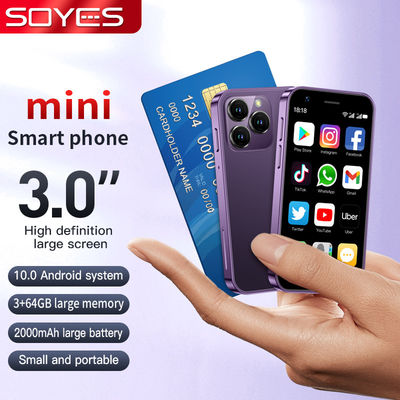 Quad Core 4G Mini Akıllı Telefon 3+32GB XS16 Android 10.0 3 Inch Ekran Akıllı Telefon