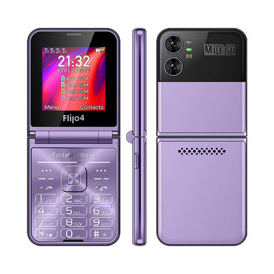 Yaşlılar F265 2.55''4 SIM Kartlar Flip Button Telefon 1400mAh Kamera Bluetooth FM Radyo 2G