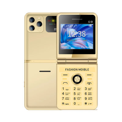 LED el feneri Süper İnce Özellik Telefon P20 Katlanabilir 2.4 '' HD Ekran Dört SIM Arama Bluetooth