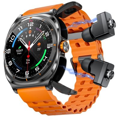 İyi bir fiyat. TWS Headset 2 In 1 NFC 1.53 inç AMOLED Fitness Tracker Sağlık Akıllı Saat GT98 Ultra çevrimiçi