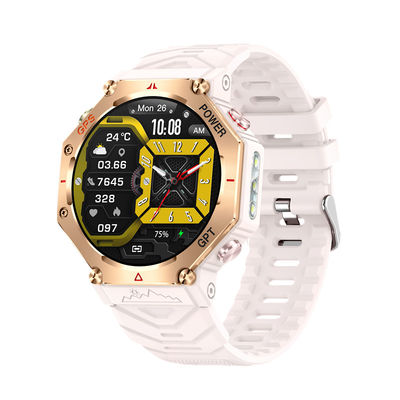 KC91 GPS akıllı saat 1.39' ekran desteği GPT el fener bluetooth çoklu spor