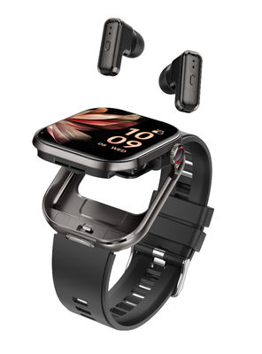 T99 TWS Akıllı Saat 2'si 1 Arada Bluetooth Kulaklıklar 2.02'' TFT kare ekran Bluetooth Çağrısı