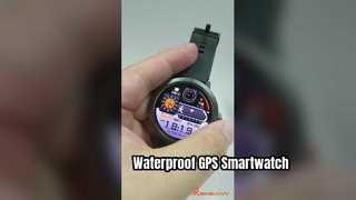 Rainbuvvy DM76 GPS Spor Akıllı Saat 1.32 '' AMOLED Ekran 5ATM Su Geçirmez Bilek Saati 360 mAh Pil